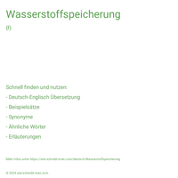 Wasserstoffspeicherung