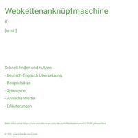 Webkettenanknüpfmaschine