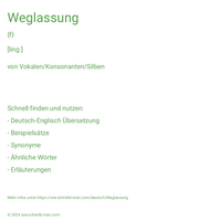 Weglassung