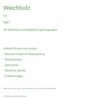 Weichholz