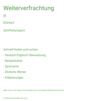 Weiterverfrachtung