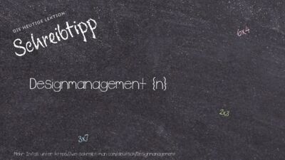 Schreibtipp Designmanagement