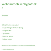 Wohnimmobilienhypothek