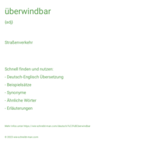 überwindbar