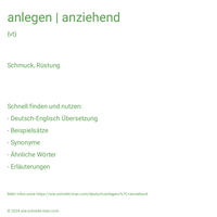 anlegen | anziehend