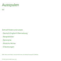 Ausspulen