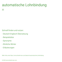 automatische Lohnbindung