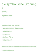 die symbolische Ordnung