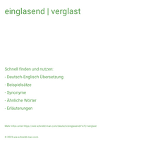 einglasend | verglast