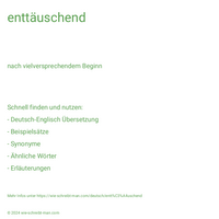 enttäuschend