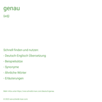 genau