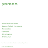 geschlossen