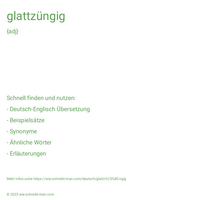 glattzüngig