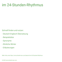 im 24-Stunden-Rhythmus