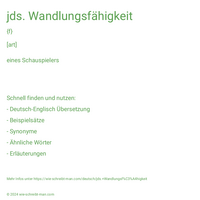 jds. Wandlungsfähigkeit