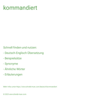 kommandiert