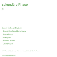 sekundäre Phase