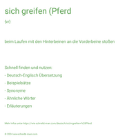 sich greifen (Pferd