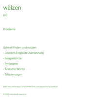 wälzen