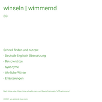 winseln | wimmernd