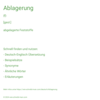 Ablagerung