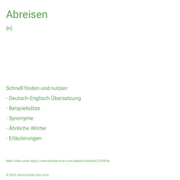 Abreisen