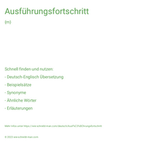 Ausführungsfortschritt