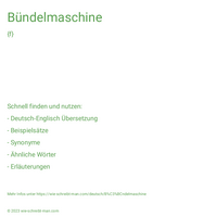 Bündelmaschine