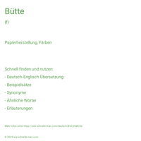 Bütte