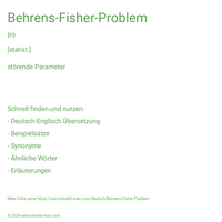 Behrens-Fisher-Problem