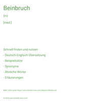 Beinbruch