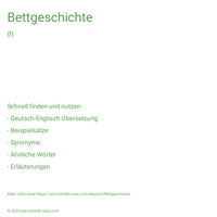 Bettgeschichte