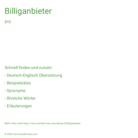 Billiganbieter