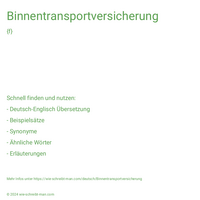 Binnentransportversicherung