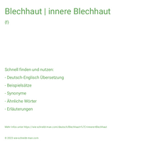 Blechhaut | innere Blechhaut