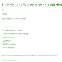 Digitalbuch | Wie weit bist du mit dem Buch?