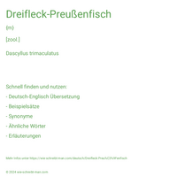 Dreifleck-Preußenfisch