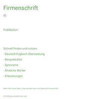 Firmenschrift