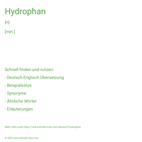 Hydrophan