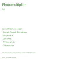 Photomultiplier