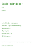 Saphirschnäpper