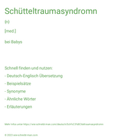 Schütteltraumasyndromn