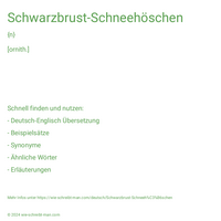 Schwarzbrust-Schneehöschen