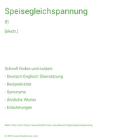 Speisegleichspannung