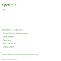 Sperrmüll