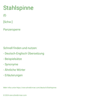 Stahlspinne