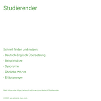 Studierender