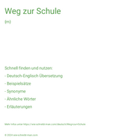 Weg zur Schule