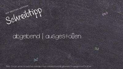 Schreibtipp abgebend | ausgestoßen