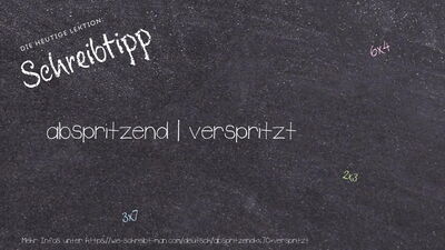 Schreibtipp abspritzend | verspritzt